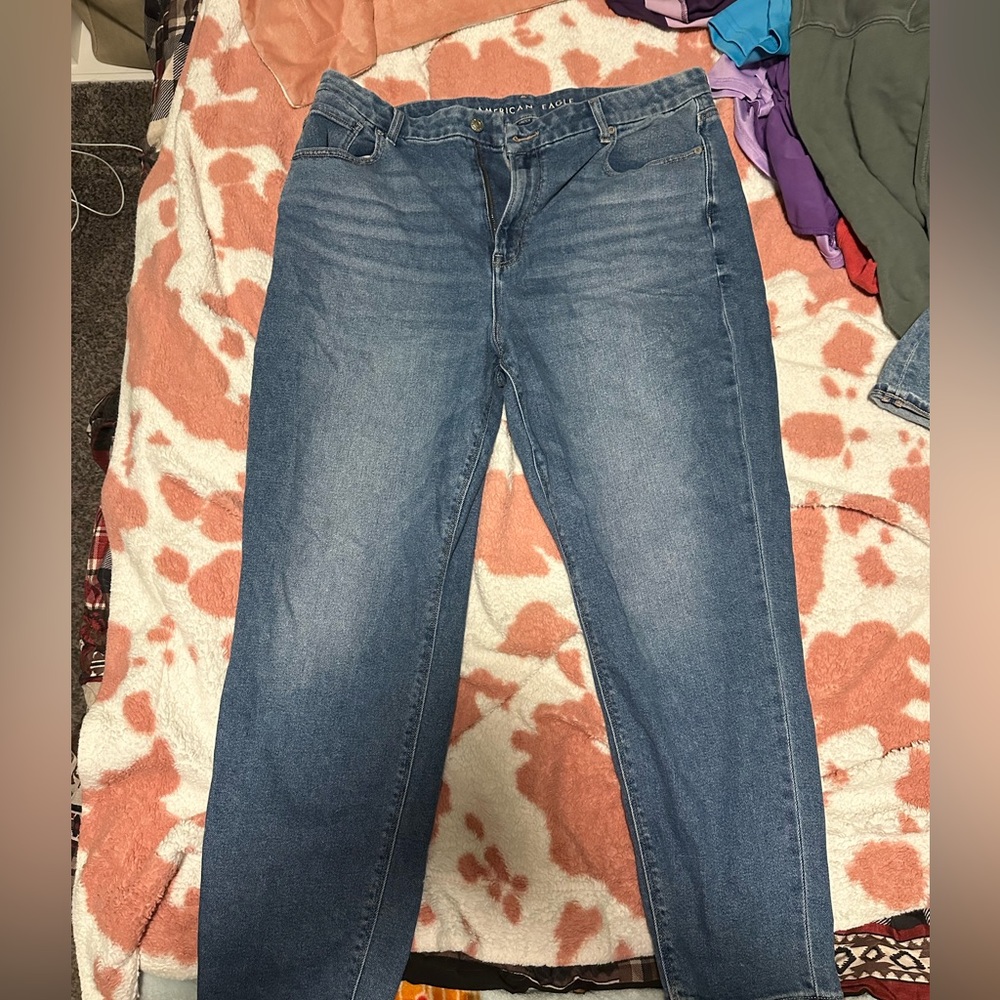 American Eagle Curvy Mom Blue Denim Jeans